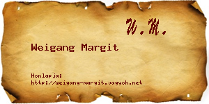 Weigang Margit névjegykártya